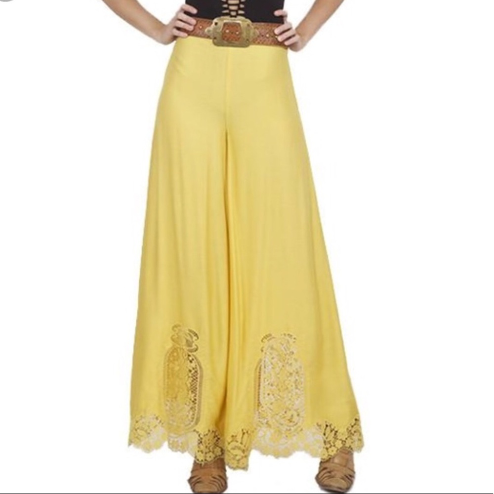 Nightcap Yellow Lace Palazzo pants